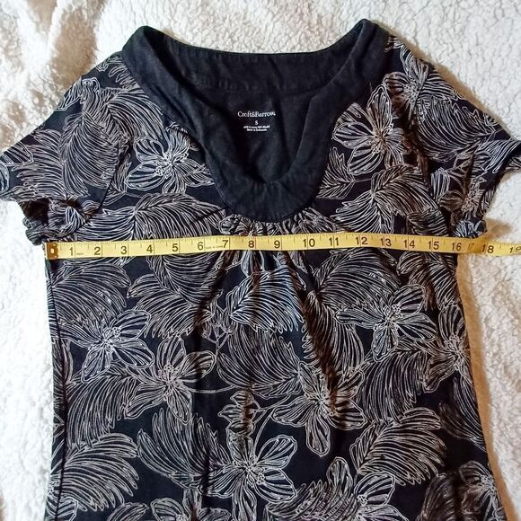 Croft and Barrow crop sleeve blouse Size S - Picture 5 of 6